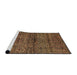 Sideview of Machine Washable Abstract Night Red Rug, wshabs1704