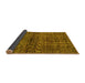 Sideview of Abstract Yellow Modern Rug, abs1704yw