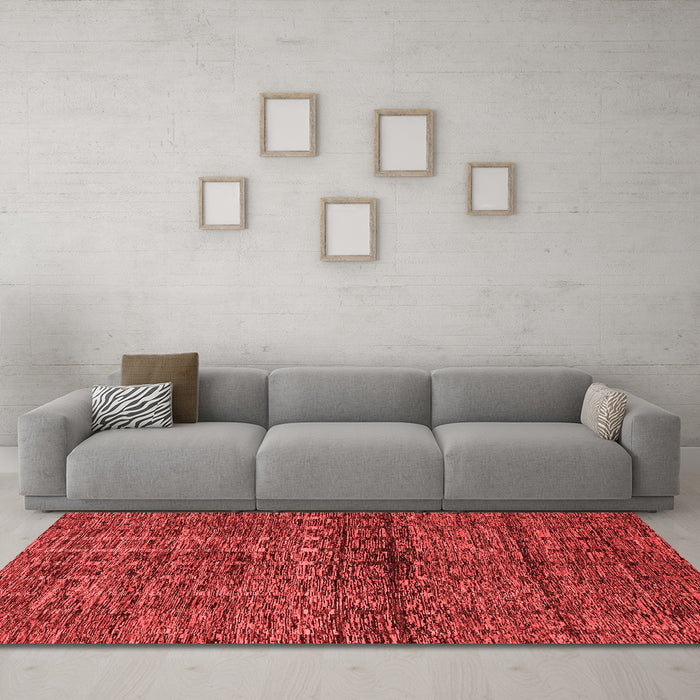 Modern Red Washable Rugs