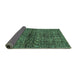 Sideview of Abstract Turquoise Modern Rug, abs1704turq