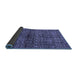 Sideview of Abstract Blue Modern Rug, abs1704blu