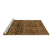 Sideview of Machine Washable Abstract Brown Modern Rug, wshabs1704brn