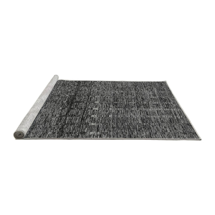 Sideview of Machine Washable Abstract Gray Modern Rug, wshabs1704gry