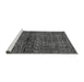 Sideview of Machine Washable Abstract Gray Modern Rug, wshabs1704gry