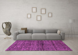 Machine Washable Abstract Purple Modern Area Rugs in a Living Room, wshabs1704pur