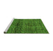 Sideview of Machine Washable Abstract Green Modern Area Rugs, wshabs1704grn