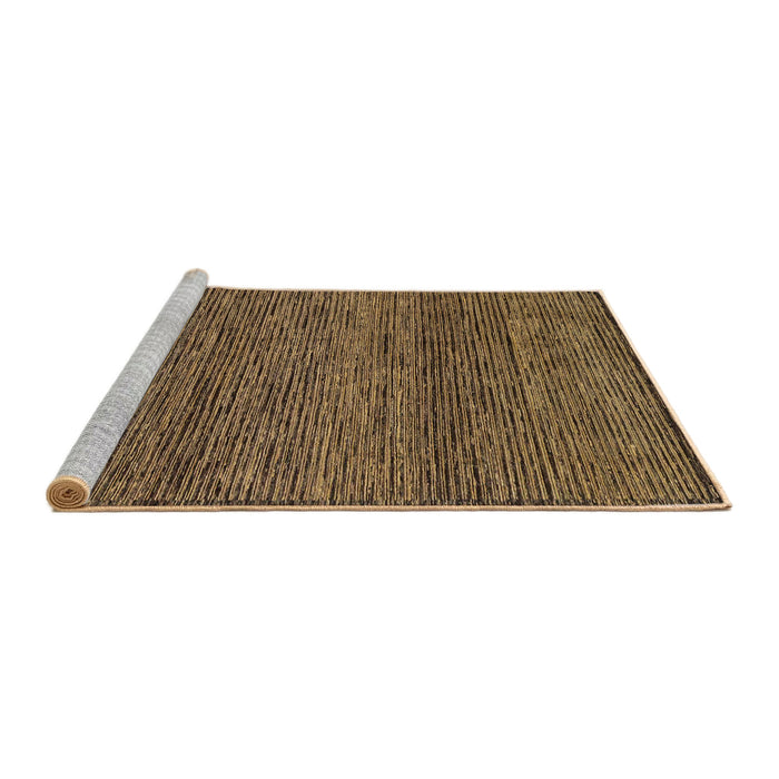 Sideview of Machine Washable Abstract Bakers Brown Rug, wshabs1705