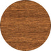 Round Abstract Orange Modern Rug, abs1705org