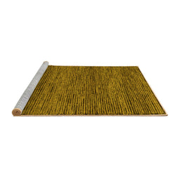 Sideview of Machine Washable Abstract Yellow Modern Rug, wshabs1705yw