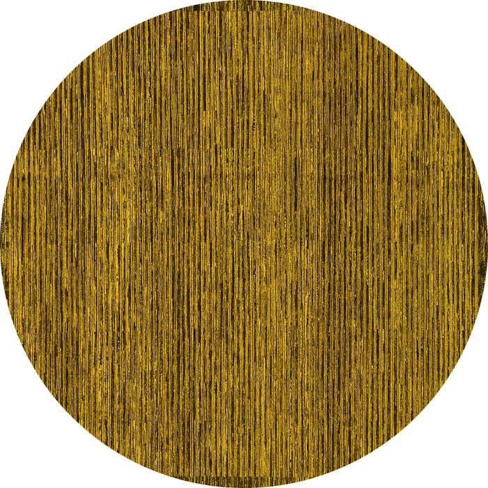Round Machine Washable Abstract Yellow Modern Rug, wshabs1705yw