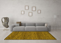 Machine Washable Abstract Yellow Modern Rug, wshabs1705yw