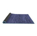 Sideview of Abstract Blue Modern Rug, abs1705blu