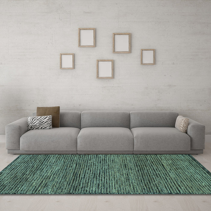 Machine Washable Abstract Light Blue Modern Rug in a Living Room, wshabs1705lblu