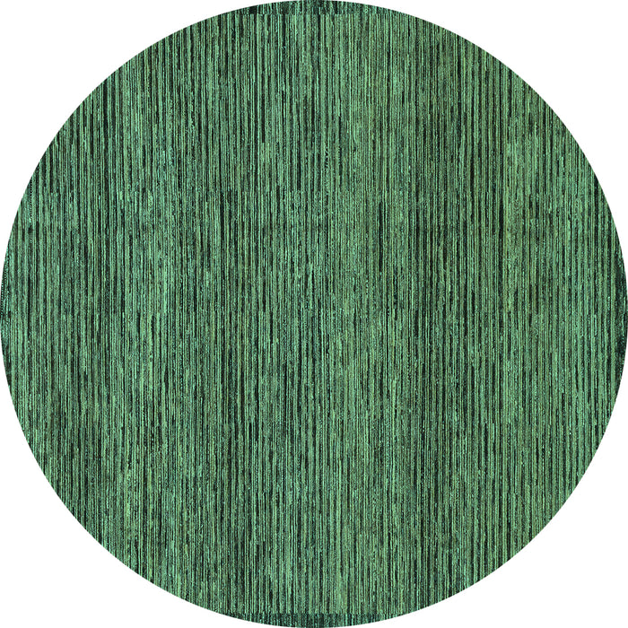 Round Machine Washable Abstract Turquoise Modern Area Rugs, wshabs1705turq