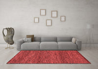 Machine Washable Abstract Red Modern Rug, wshabs1705red