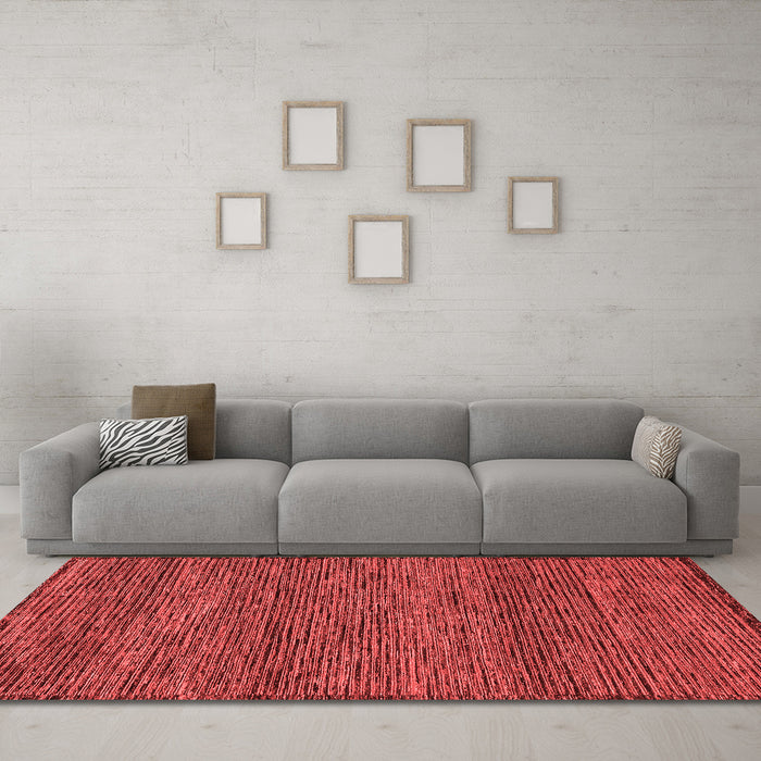 Modern Red Washable Rugs
