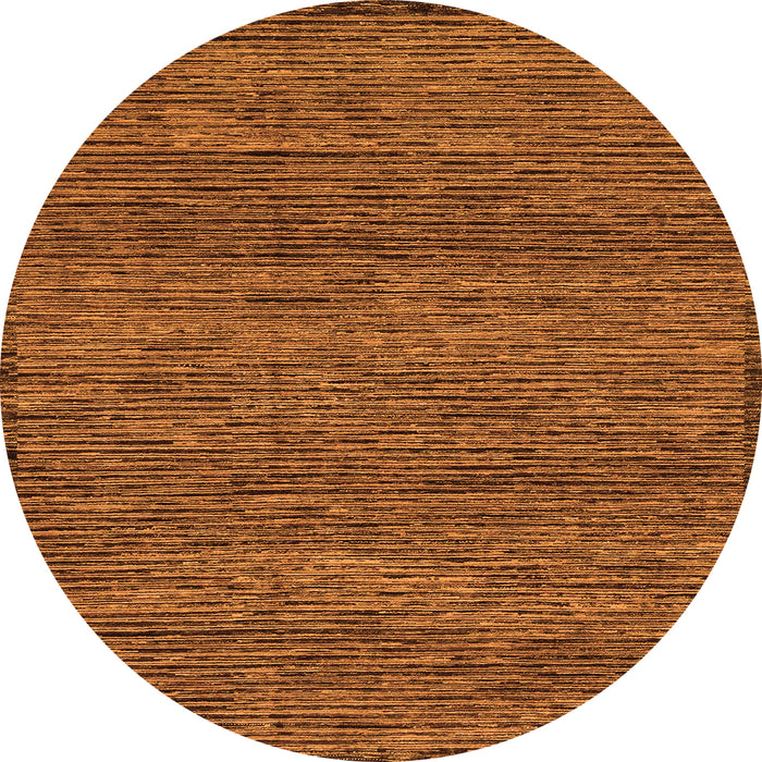 Round Machine Washable Abstract Orange Modern Area Rugs, wshabs1705org