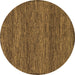 Round Abstract Brown Modern Rug, abs1705brn