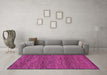 Machine Washable Abstract Pink Modern Rug in a Living Room, wshabs1705pnk