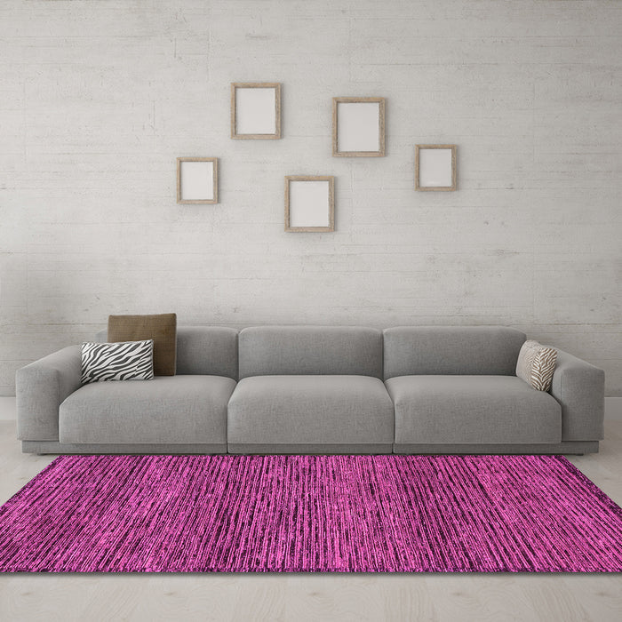 Machine Washable Abstract Pink Modern Rug in a Living Room, wshabs1705pnk