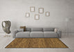 Machine Washable Abstract Brown Modern Rug in a Living Room,, wshabs1705brn