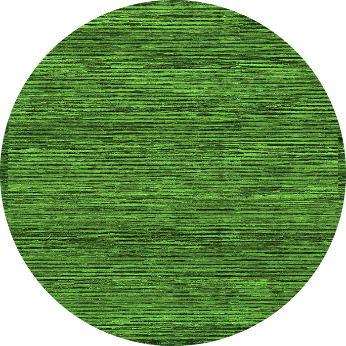 Round Machine Washable Abstract Green Modern Area Rugs, wshabs1705grn