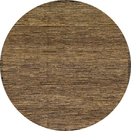 Round Abstract Bakers Brown Modern Rug, abs1705