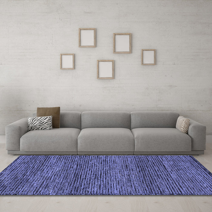 Machine Washable Abstract Blue Modern Rug in a Living Room, wshabs1705blu