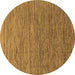 Round Abstract Brown Modern Rug, abs1706brn