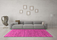 Machine Washable Abstract Pink Modern Rug, wshabs1706pnk