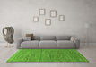 Machine Washable Abstract Green Modern Area Rugs in a Living Room,, wshabs1706grn