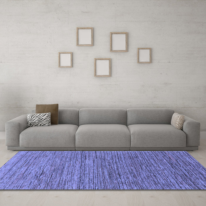 Machine Washable Abstract Blue Modern Rug in a Living Room, wshabs1706blu