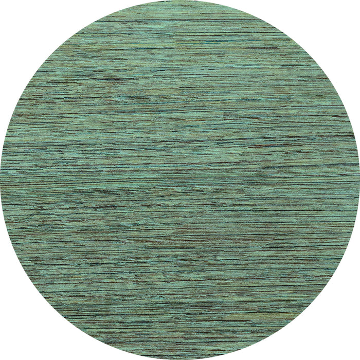 Round Abstract Light Blue Modern Rug, abs1706lblu