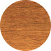 Round Abstract Orange Modern Rug, abs1706org