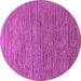 Round Machine Washable Abstract Purple Modern Area Rugs, wshabs1706pur