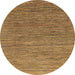 Round Abstract Yellow Modern Rug, abs1706