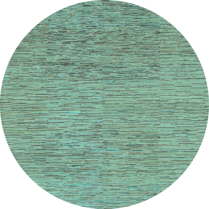 Round Machine Washable Abstract Light Blue Modern Rug, wshabs1707lblu