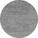 Round Abstract Gray Modern Rug, abs1707gry