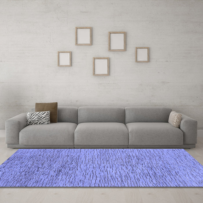 Machine Washable Abstract Blue Modern Rug in a Living Room, wshabs1707blu