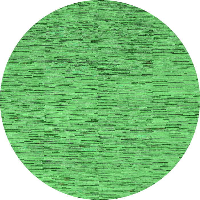 Round Abstract Emerald Green Modern Rug, abs1707emgrn