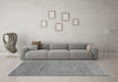 Machine Washable Abstract Gray Modern Rug in a Living Room,, wshabs1707gry