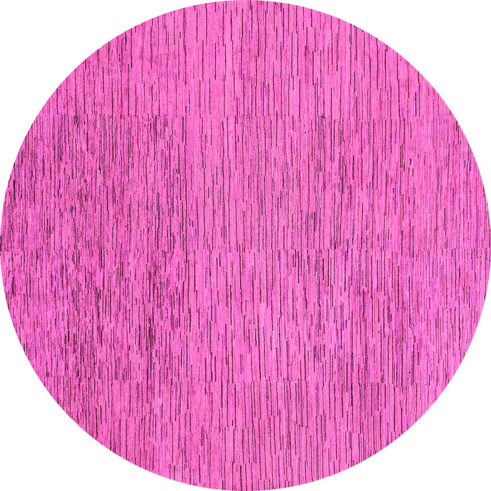 Round Abstract Pink Modern Rug, abs1707pnk