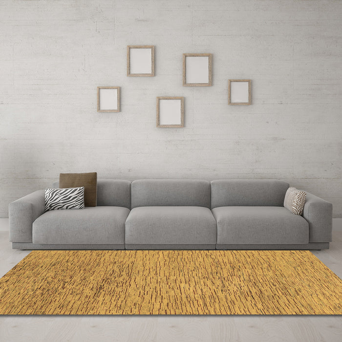 Machine Washable Abstract Brown Modern Rug in a Living Room,, wshabs1707brn