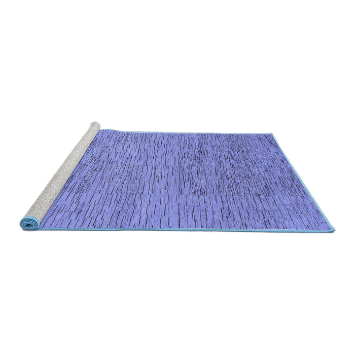 Sideview of Machine Washable Abstract Blue Modern Rug, wshabs1707blu