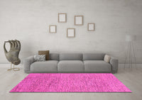 Machine Washable Abstract Pink Modern Rug, wshabs1707pnk