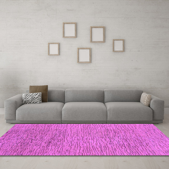 Machine Washable Abstract Purple Modern Area Rugs in a Living Room, wshabs1707pur