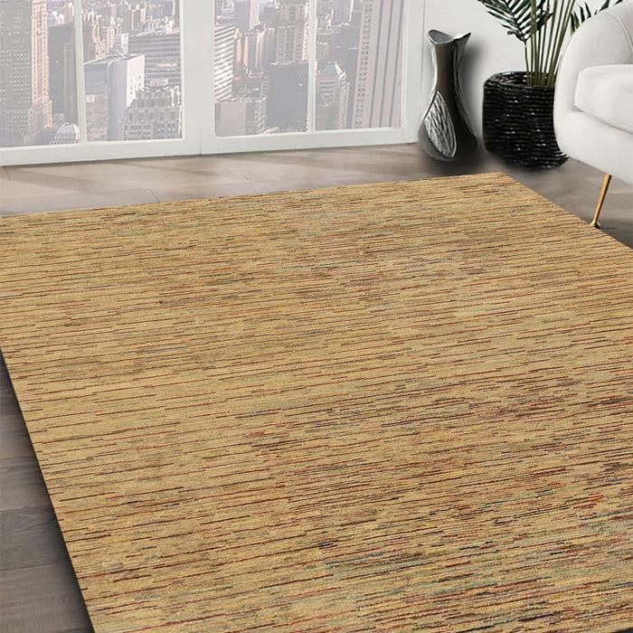 Machine Washable Abstract Orange Rug in a Family Room, wshabs1707