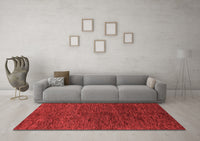 Machine Washable Abstract Red Modern Rug, wshabs1708red