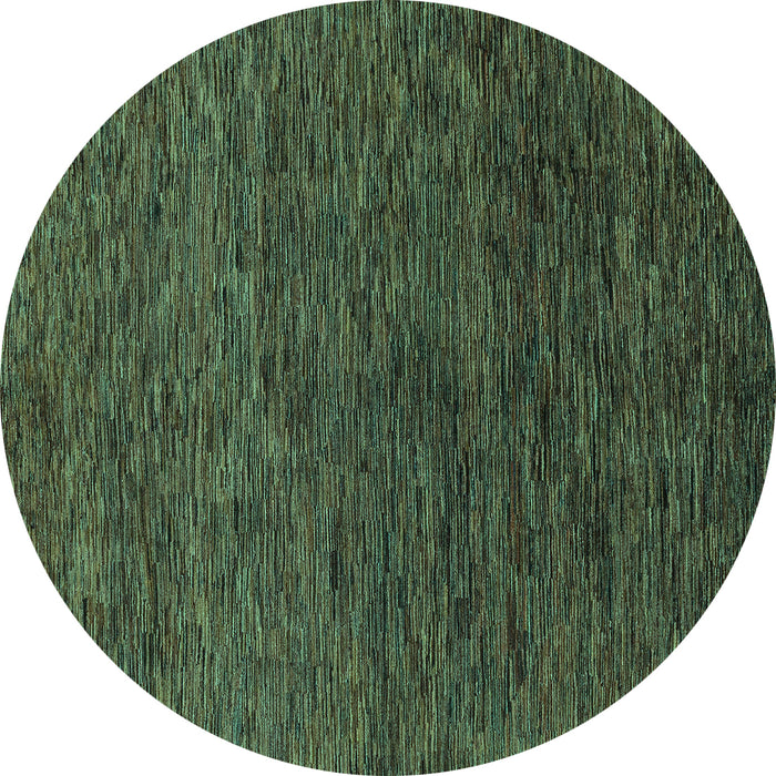 Round Machine Washable Abstract Turquoise Modern Area Rugs, wshabs1708turq
