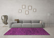 Machine Washable Abstract Purple Modern Area Rugs in a Living Room, wshabs1708pur